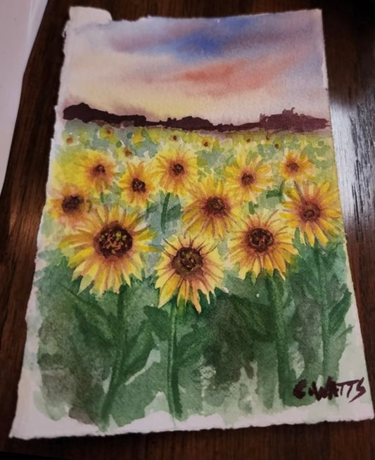 Sunflower Watercolor Class